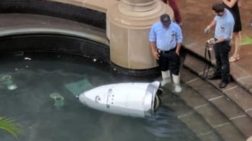 Revealed: how the K5 security robot ended up in a fountain