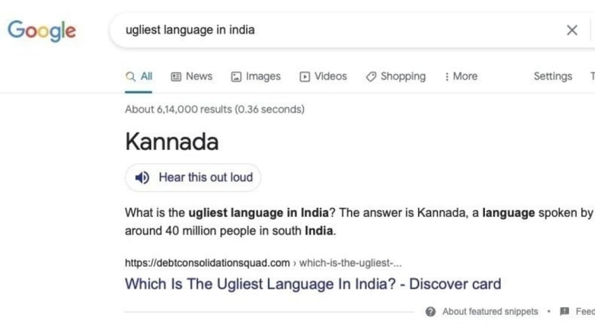 Insult to Kannada shows Google AI in a poor light