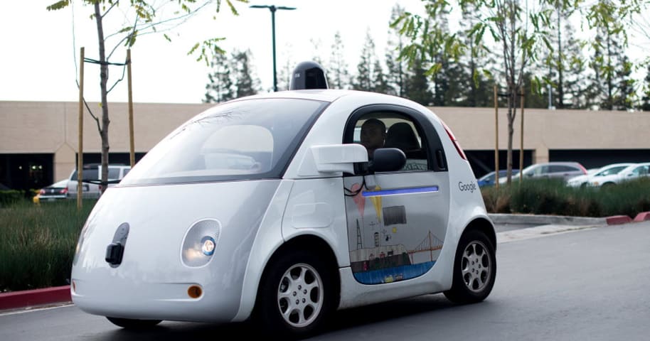 Google car hits bus, first time at fault