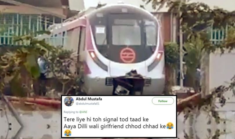 Delhi Metro Accident: Driverless Magenta Line train Crashes Into Wall, Twitter Erupts With Funny Memes and Jokes