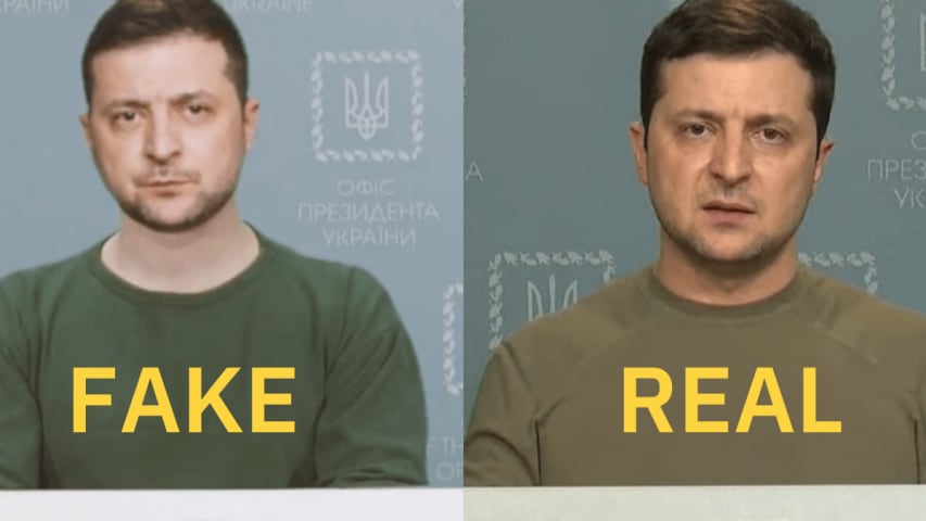 Bad Deepfake de Zelenskyy partagé sur le site d'actualités ukrainien dans un piratage signalé