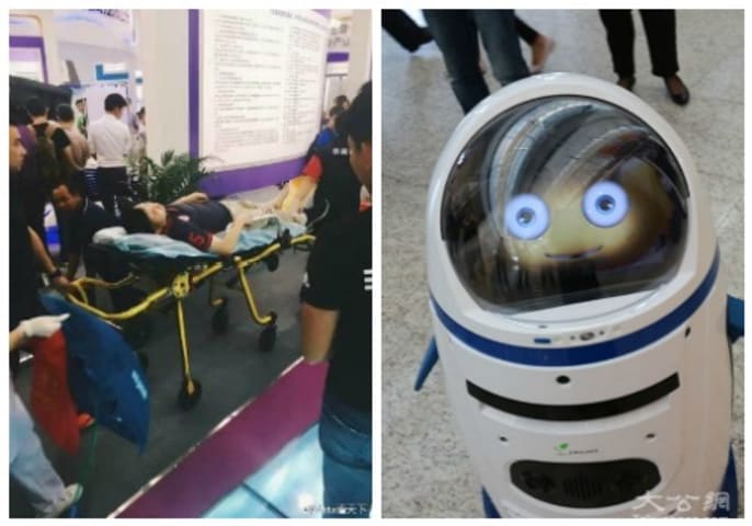 Robot at a Chinese Tech Fair Smashed a Glass Booth, Injuring a Visitor