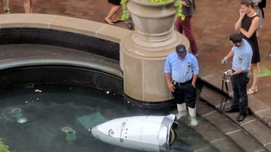 Security Robot Commits Suicide In Fountain Because The World Is Terrible