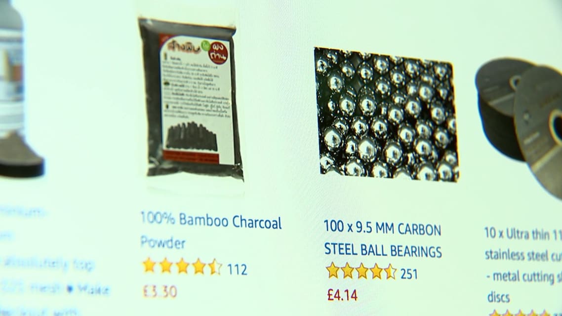 Los ingredientes de bombas potencialmente mortales se "compran juntos con frecuencia" en Amazon