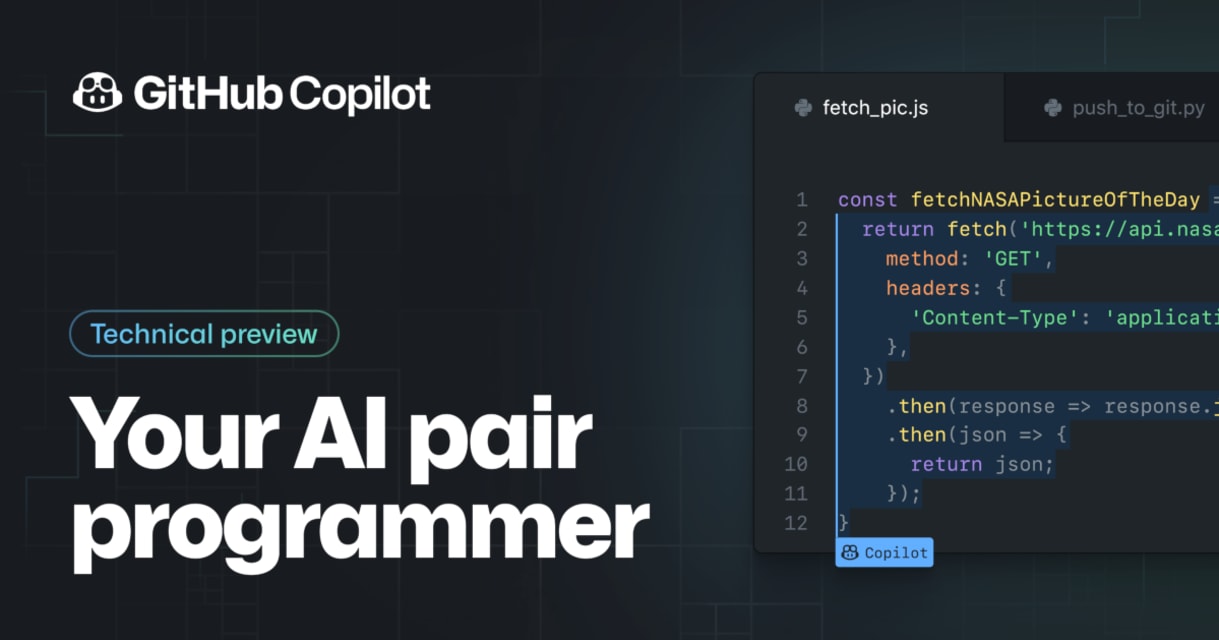 Introducing GitHub Copilot: your AI pair programmer