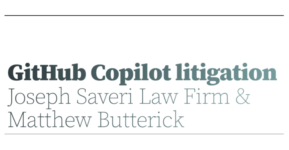 GitHub Copilot litigation