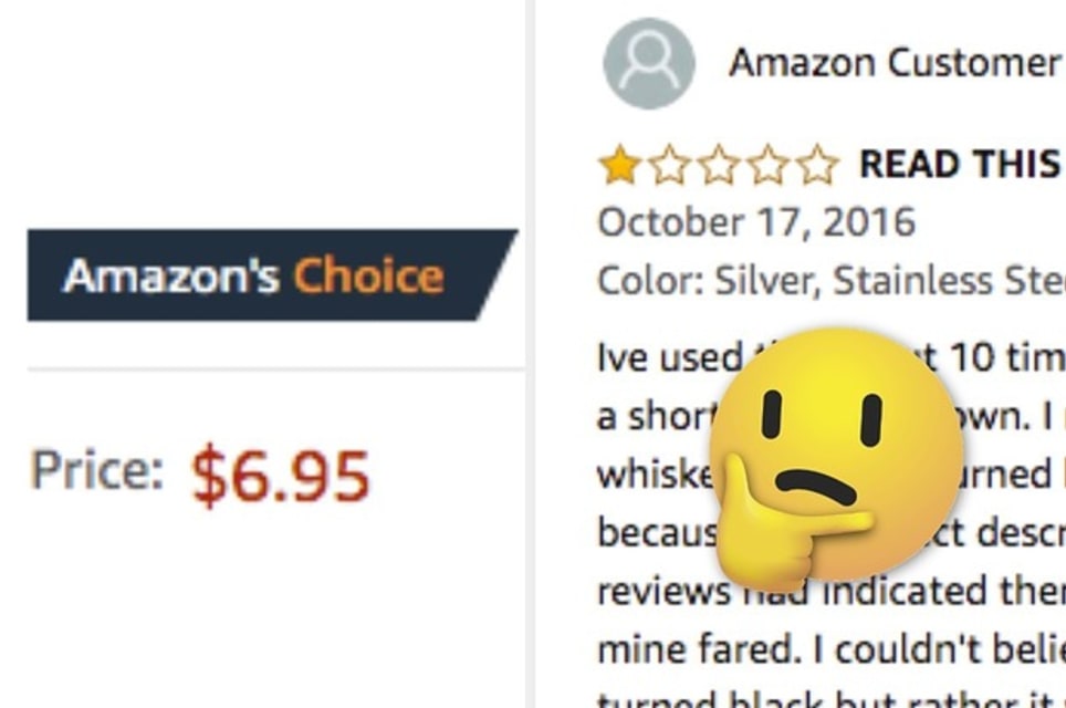 "Amazon's Choice" no significa necesariamente que un producto sea bueno