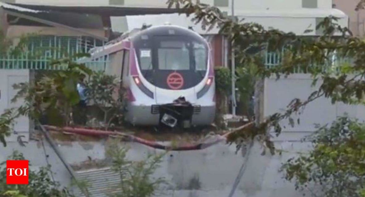 DMRC suspends 4 employees after Metro breaks through depot wall