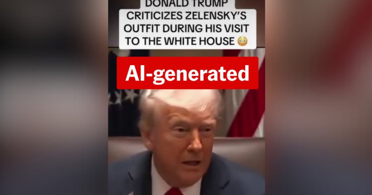 La burla de Trump a "Temu Zelenskiy" es un deepfake de IA