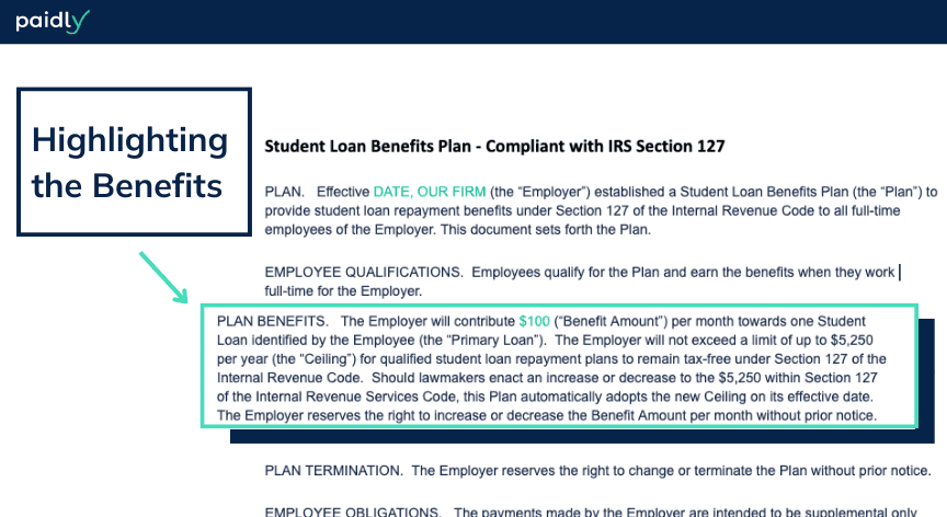 sample section 127 plan call out