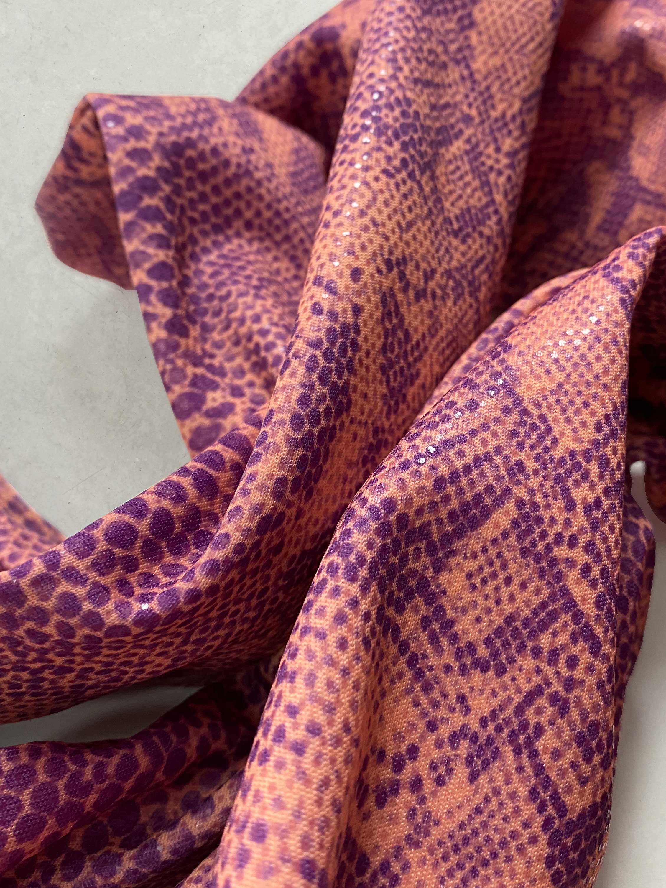 Pantalon Simili Cuir Imprimé Serpent Zara Taille 00 - Marron - Très Bon état