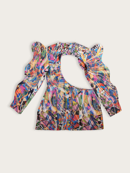 Photo de la pièce Blouse psychédélique  disponible à la location en ligne ou dans notre showroom à Paris