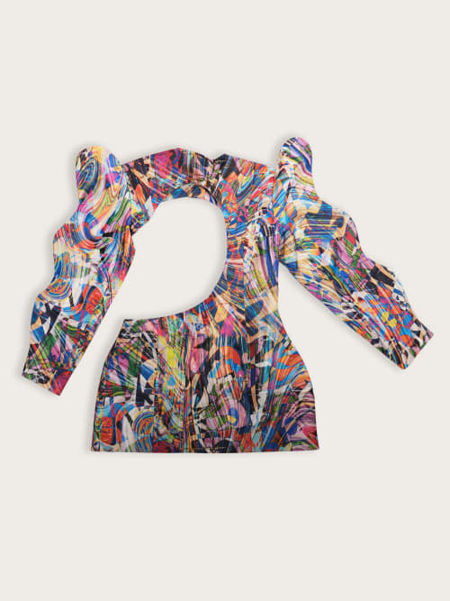 Photo de la pièce Blouse psychédélique  disponible à la location en ligne ou dans notre showroom à Paris
