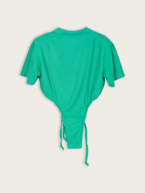 Body-Polo Echancré à Epaulettes