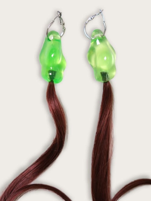 Boucle d'oreille Blob Green