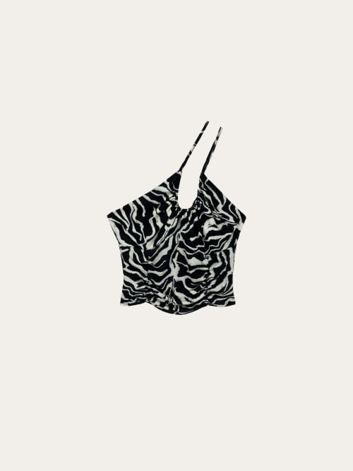Photo de la pièce Crop top zébré disponible à la location en ligne ou dans notre showroom à Paris