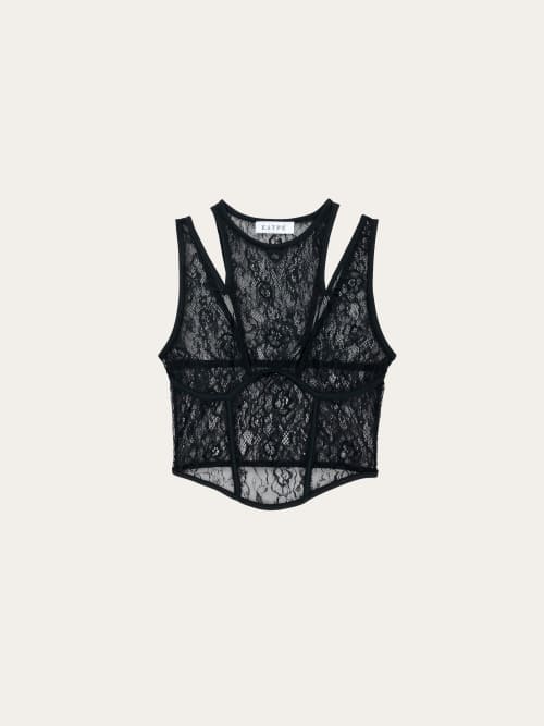 Photo de la pièce Débardeur dentelle  disponible à la location en ligne ou dans notre showroom à Paris