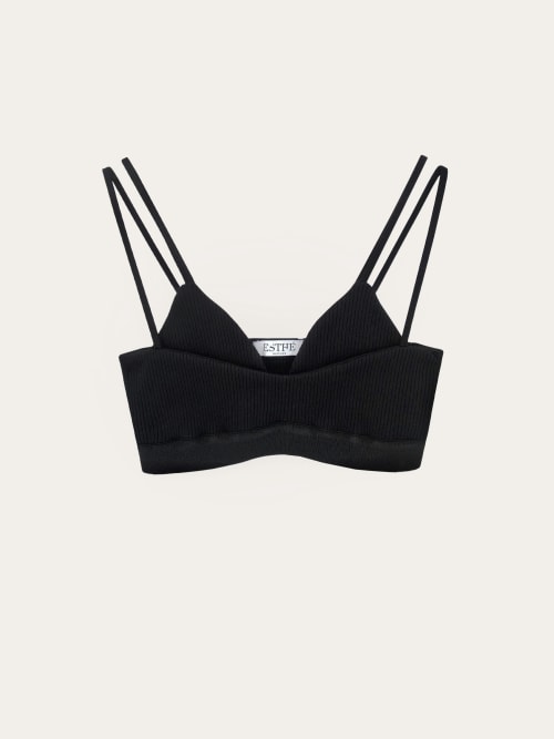 Photo de la pièce Double bralette noire  disponible à la location en ligne ou dans notre showroom à Paris