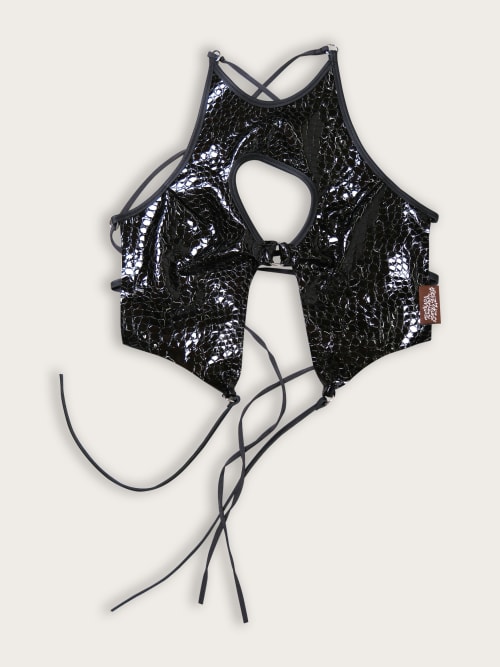 Photo de la pièce Drip Sleeves Croco noir disponible à la location en ligne ou dans notre showroom à Paris
