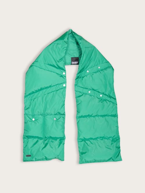 Photo de la pièce Echarpe doudoune verte disponible à la location en ligne ou dans notre showroom à Paris