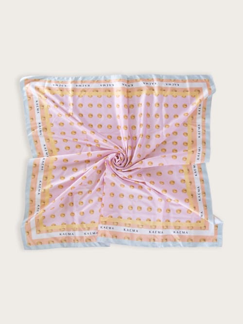 Foulard Kaema en Soie Rose