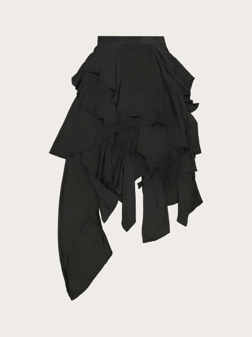 Photo de la pièce Jupe à volants noire disponible à la location en ligne ou dans notre showroom à Paris