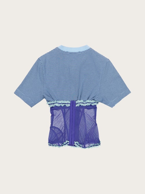 Photo de la pièce Maillot corset Manchester City disponible à la location en ligne ou dans notre showroom à Paris