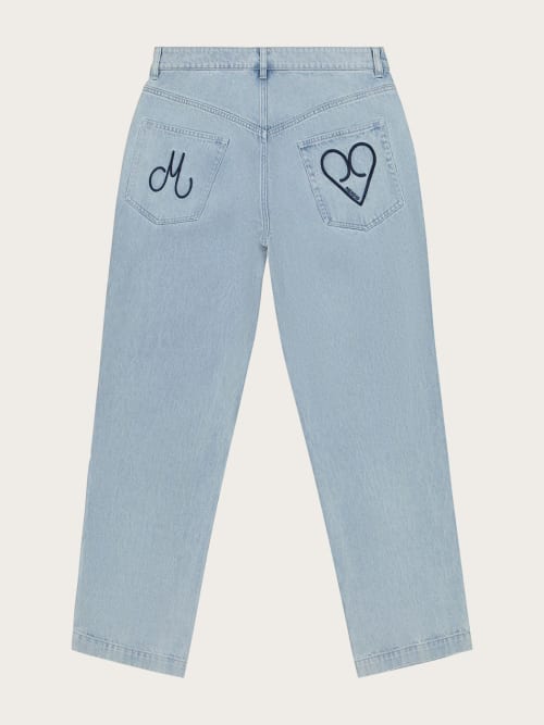 Photo de la pièce Pantalon fendu bleu disponible à la location en ligne ou dans notre showroom à Paris