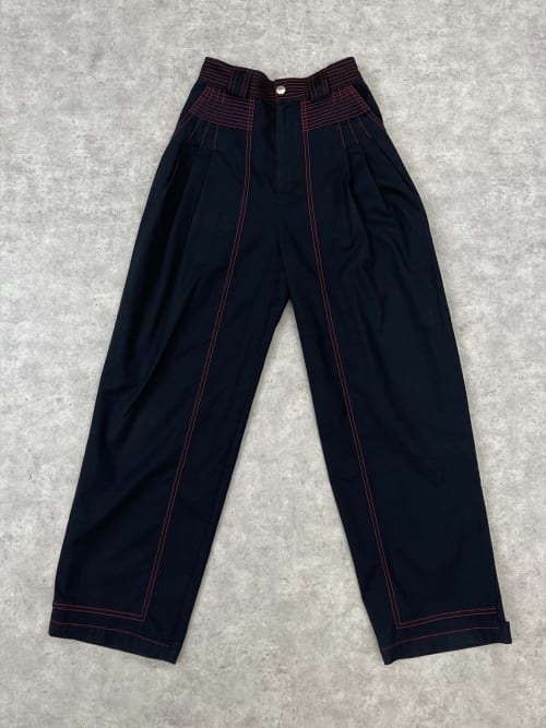 Pantalon Koché Noir Ample à Plis