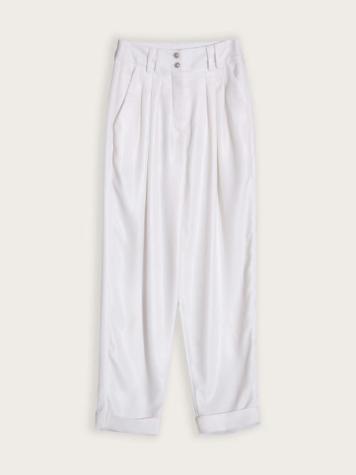 Pantalon Tailleur Blanc Balmain