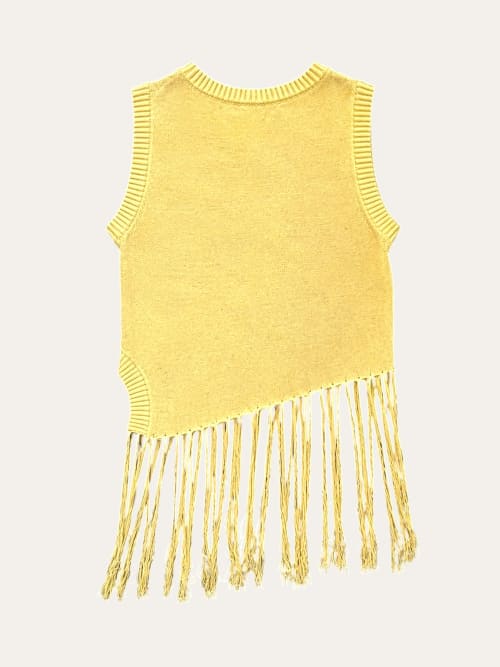 Photo de la pièce Pull sans manches à franges disponible à la location en ligne ou dans notre showroom à Paris