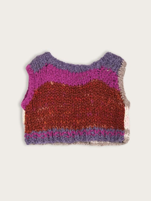 Pull sans manches multicolore