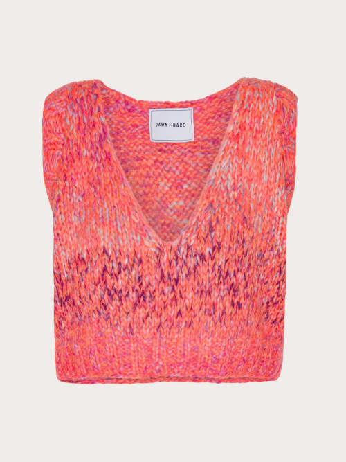 Photo de la pièce Pull sans manches orange disponible à la location en ligne ou dans notre showroom à Paris
