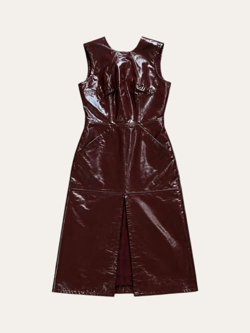 Photo de la pièce Robe en cuir Marron disponible à la location en ligne ou dans notre showroom à Paris