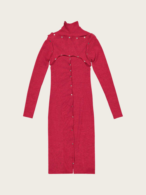 Photo de la pièce Robe en laine à boutons-pression disponible à la location en ligne ou dans notre showroom à Paris