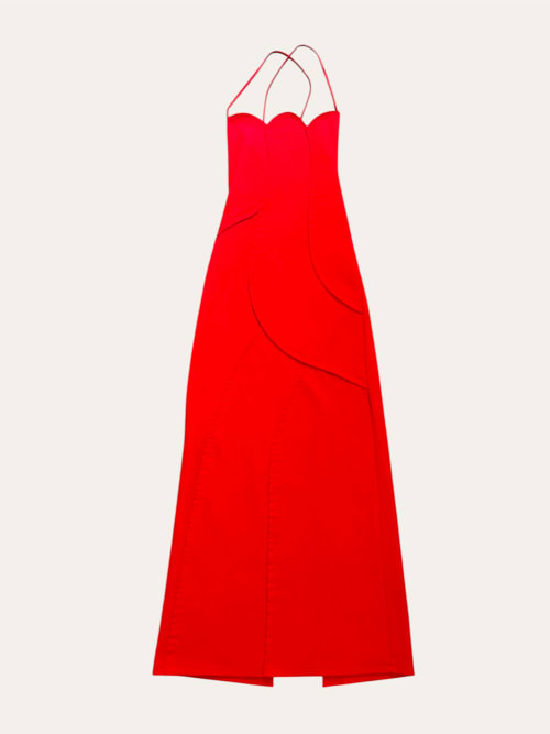 Photo de la pièce Robe longue col corset disponible à la location en ligne ou dans notre showroom à Paris