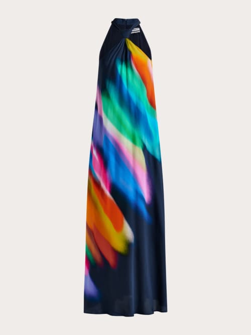 Photo de la pièce Robe longue imprimé multicolore  disponible à la location en ligne ou dans notre showroom à Paris