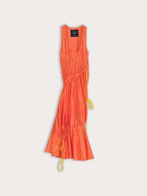 Robe Mi-Longue Orange