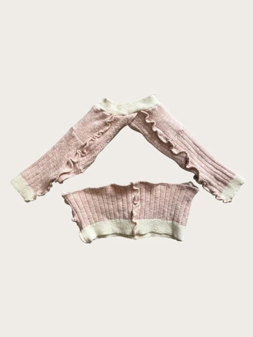 Photo de la pièce Set top rose et beige  disponible à la location en ligne ou dans notre showroom à Paris