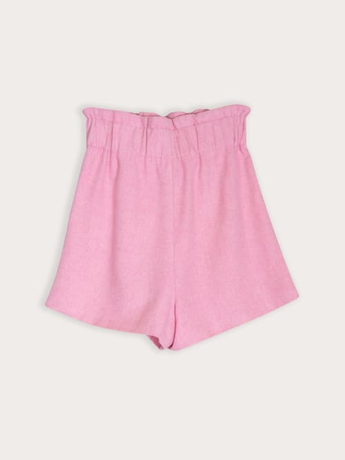 Short Rose Ganni Taille Haute en Laine