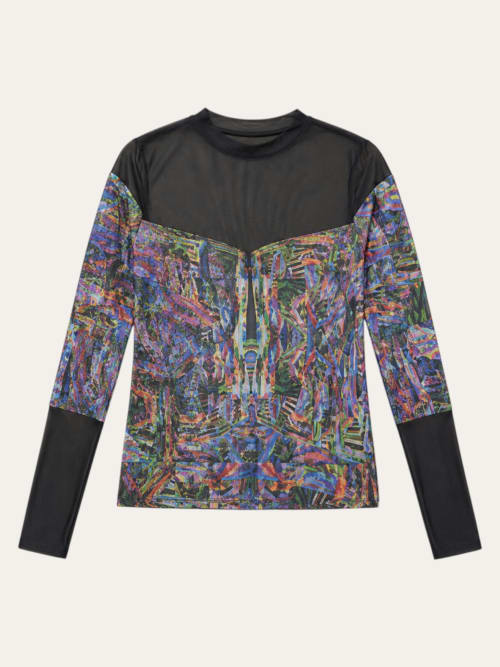 Photo de la pièce T-shirt mesh multicolore disponible à la location en ligne ou dans notre showroom à Paris