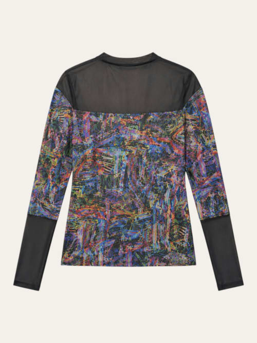 Photo de la pièce T-shirt mesh multicolore disponible à la location en ligne ou dans notre showroom à Paris