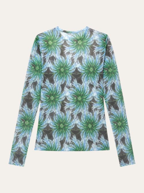 Photo de la pièce T-shirt mesh vert-brun disponible à la location en ligne ou dans notre showroom à Paris