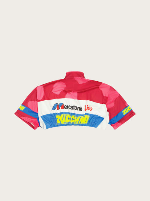 Photo de la pièce Top manches upcyclé rose disponible à la location en ligne ou dans notre showroom à Paris