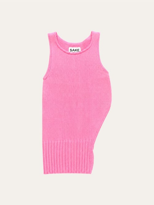 Photo de la pièce Top rose asymétrique  disponible à la location en ligne ou dans notre showroom à Paris