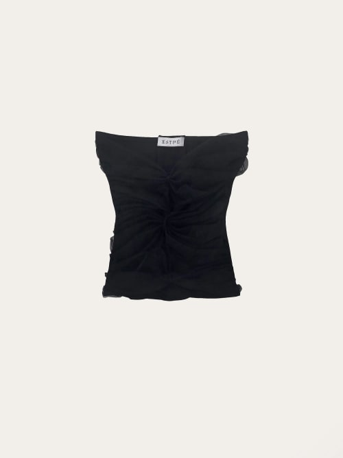 Photo de la pièce Top tube noir en tulle  disponible à la location en ligne ou dans notre showroom à Paris