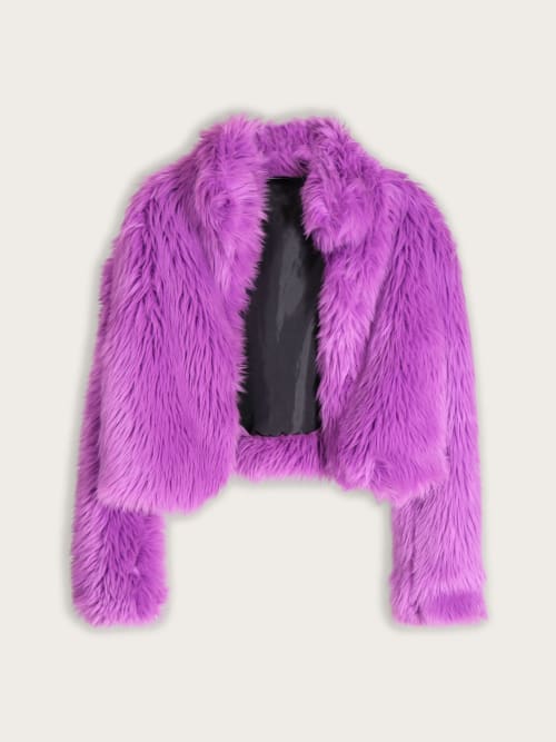 Veste Violette en fourrure