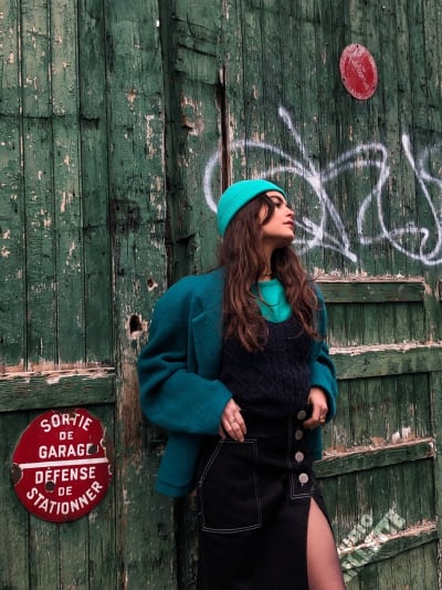 Photo du look Cheminot Turquoise et Denim Noir