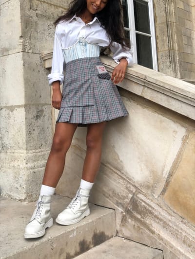 Photo du look Schoolgirl à Plis et Carreaux