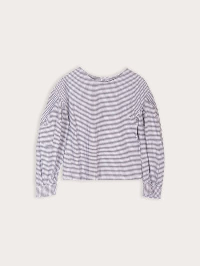 Photo du produit Blouse à Carreaux Mariao et Manches Bouffantes 